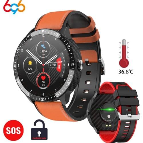 MT16 Smart Watch SOS Bluetooth Call Password Lock Temperature Detection Thermometer Full Screen Touch Multi Sports Smartwatch M5