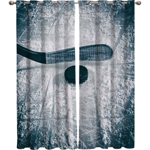 Ice Hockey Sports Window Treatments Curtains Valance Room Curtains Large Window Curtain Kitchen Kids Room Curtain Party Decor