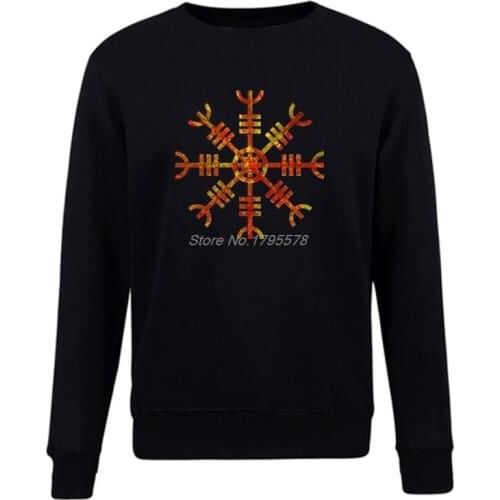 Vikings Sweatshirt Pullover Fleece Custom Clothes Hip Hop Cotton Helm Of Awe Hoodies Homme Cool Coat Tops Harajuku Streetwear