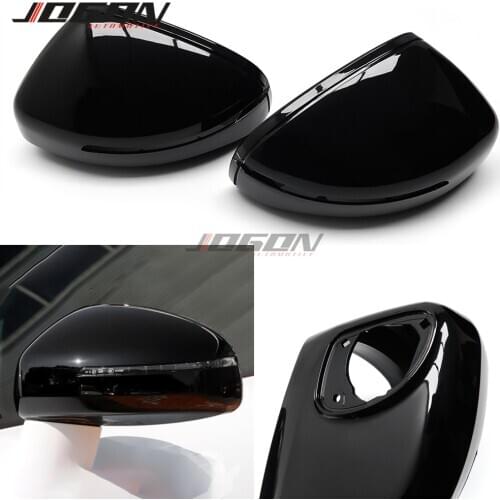 2pcs Replace Black For Audi TT TTS TT RS 8J MK2 2007-2014 Car Rear View Rearview Mirror Cap Side Wing Cover Accessories