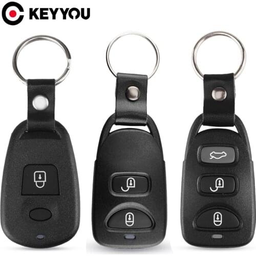 KEYYOU For Hyundai Kia Elantra Tucson Sonata Santa FE Carens Replacement 2+1 2 3+1 Buttons Car Remote Key Case Shell Fob Cover