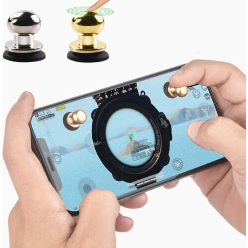 2PCS Trigger Gamepads for PUBG Mobile Phone Game Pad Gaming Screen Lever Sensitive Shoot Metal Controller Shooting Button Touch