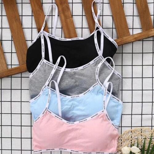 5pcs/Lot Bras for Teenagers Training Bra for Kids Cute and Comfortable Underwear for Girls Made of Cotton
