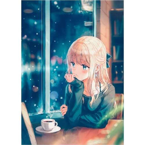 5D Diy Full Square Cartoon Japan Anime Girl Embroidery Cross Stitch Diamond Painting Mosaic Decoration Gift XN599