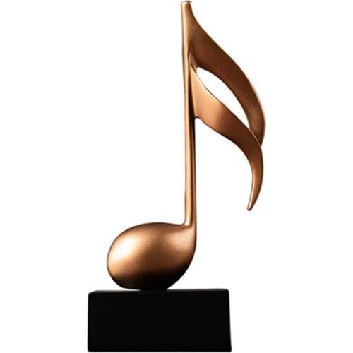 Home Decor Accessories Figurine Decorative Art Statuette Musical Note Handicraft Living Room Wine Cabinet Desk Ornaments Gifts