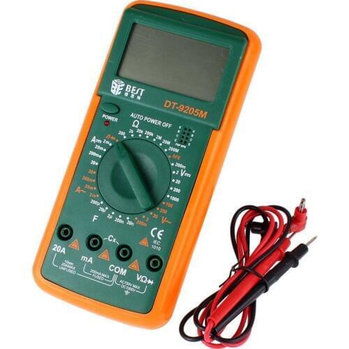 DT9205M LCD Digital Multimeter Voltmeter Ohmmeter Ammeter Capacitance Tester Hot Q02 Dropship