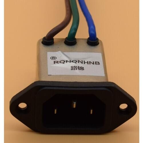 Panel mounting 3 pins ac socket 8A EMI filter 115/250VAC 8A 50/60Hz High & Low Corp. EMI power filter Connector