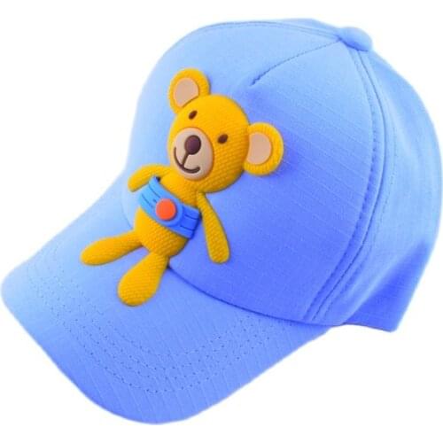 Doitbest Children Baseball Cap summer Hip Hop Bear pendant solid kids sun Hats Boys Girls Caps child snapback Hat gorras