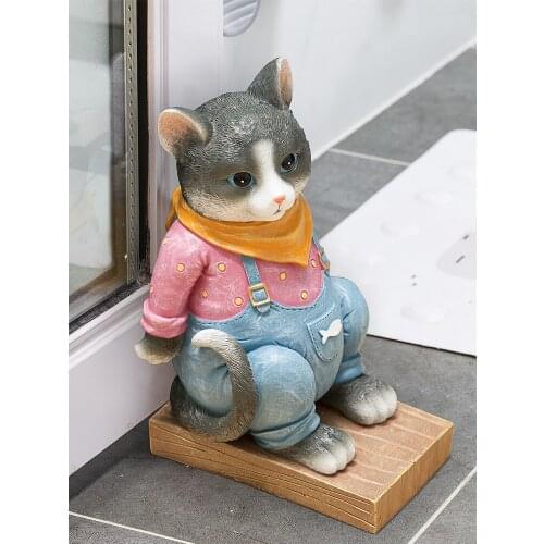 Animal modelling Door Stops Resin Animal Cute Rabiit Cat Dog Door Stopper Creative Cartoon Door Stop Home Decor Accessories