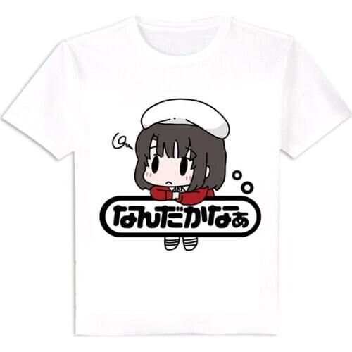 Katou Megumi T shirt Anime Saenai heroine no sodate-kata Cosplay T-shirts summer tshirt Tops Men Tees