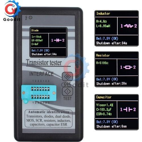 Multi-purpose Transistor Tester Diode Thyristor Capacitance Resistor Inductance MOSFET LCR ESR Meter TFT 128*160 Color Display