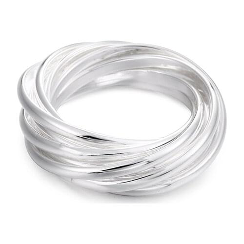 925 Sterling Silver Nine Circles Man Ring for Women Fashion Folk-Custom Wedding Engagement Party Gift Charm Jewelry