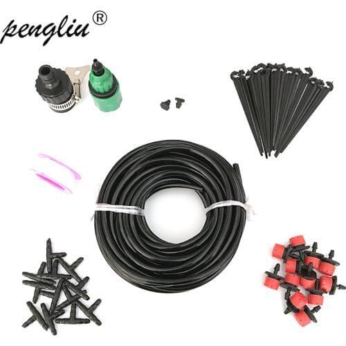20M Hose Kits Automatic Micro Drip Irrigation Set System Plant Watering With Adjustable Dripper Smart Controller Set IT242
