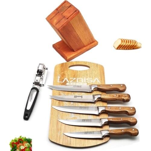 Knife Set Lazoğlu Sürmene Kitchen Knife Set Sharpener Cutting board Billet Meat Bread Vegetable Fruit Knife