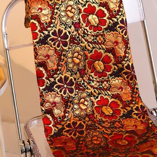 New145cm width Imported European style Metallic Jacquard Brocade Fabric for Women Coat Dress Skirt DIY sewing handmade patchwork