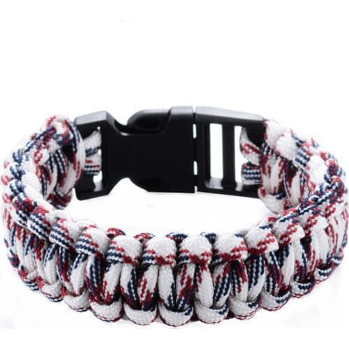 Outdoor Camping Survival Bracelet Paracord Bracelets KIT Military Emergency Survival Bracelet Men Women Rope Charm Bracelets