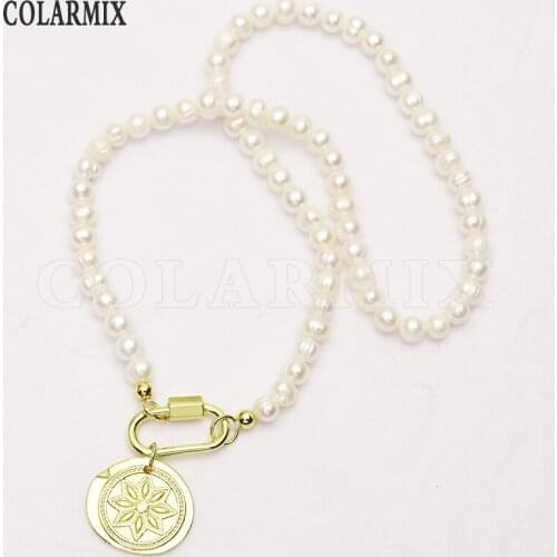 4 Stand Round pendant necklace handmade jewelry necklace pearls necklace accessories women necklace for women New design 7377