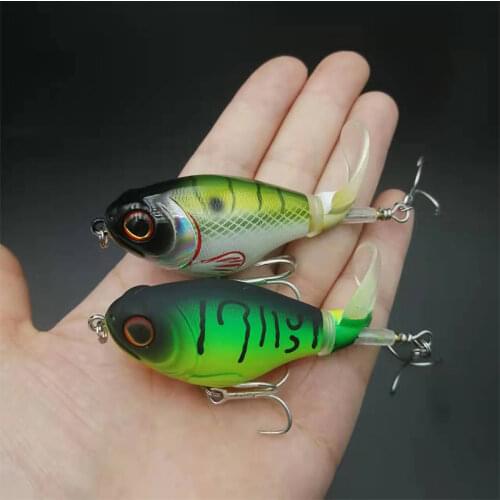 1 PCS Rotating Wobbler for Fish Artificial Bait 75mm 17g Whopper Plopper Topwater Popper Bass Pike Lure Crankbaits 9066
