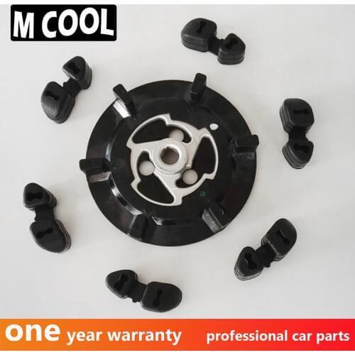 FOR Ac Compressor clutch hub and rubber for 5SE09C 5SL12C 5SEU12C 6SEU14C 6SEU17C 7SEU17C FOR Volkswagen AUDI BMW SKODA SEAT