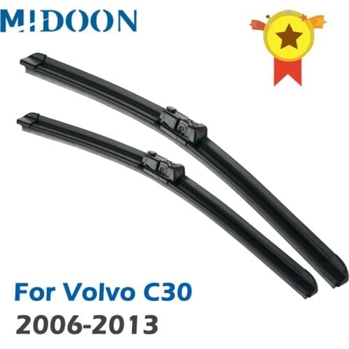 MIDOON Wiper Blades for Volvo C30 Fit Push Button Arms 2006 2007 2008 2009 2010 2011 2012 2013