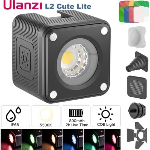 Ulanzi L1 10m Underwater LED Video Light Waterproof Dimmable LED Video Lamp on Camera for Nikon Canon GOPRO SJCAM Action Cameras
