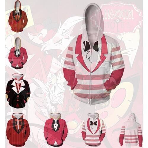 Anime Hoodie Sweatshirt Movie TV Hazbin Hotel Cosplay Costume Hoodie Jacket Coats Men Women Top