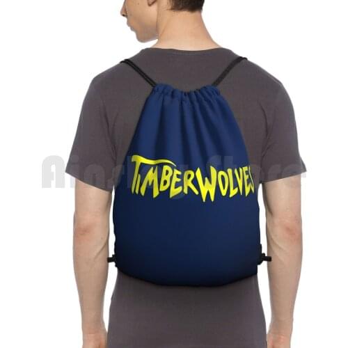 Timberwolves Backpack Drawstring Bags Gym Bag Waterproof Air Bud Buddy Basketball Timberwolves Dog K9 Framm Sports Golden