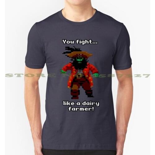 You Fight Like A Dairy Farmer! Summer Funny T Shirt For Men Women Pixltees Lechuck Monkey Island Retro Retro Gaming Videogames