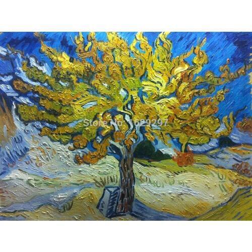 High quality The Mulberry Tree Vincent Van Gogh Oil Painting Canvas Reproduction Landscape Art Hand painted Home Decoration Gift