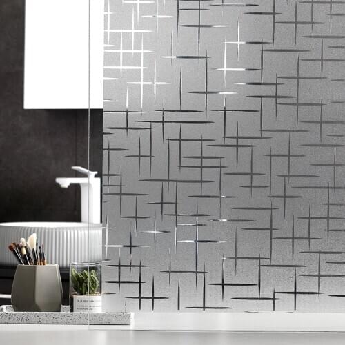 Star glitter pattern window paper toilet window toilet privacy film bathroom door antique art partition privacy glass film