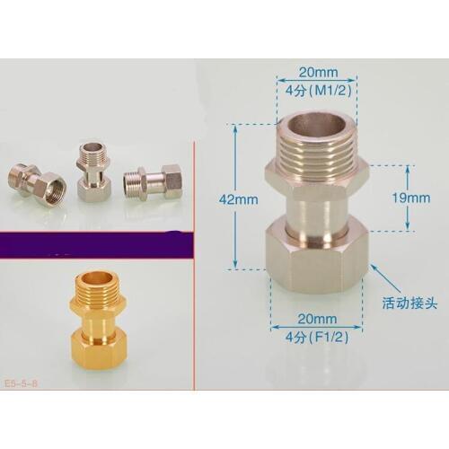 0ne Pieces/lot 1/2" adapter has a rotate nut and the other side male outer thread
