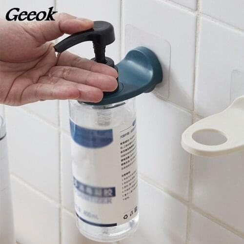 1 Pc Practical Bathroom Shampoo Shower Gel Bottle Holder Wall Mounted Stand Suction Cup Hanging Hook Shelves Hanger
