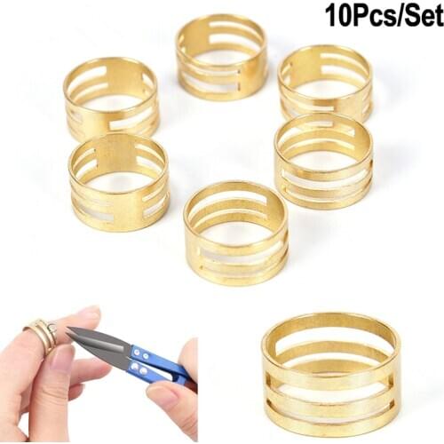 10Pcs/Set DIY Raw Brass Jump Ring Opening Closing Finger Tools For Jewellery Making Accessories