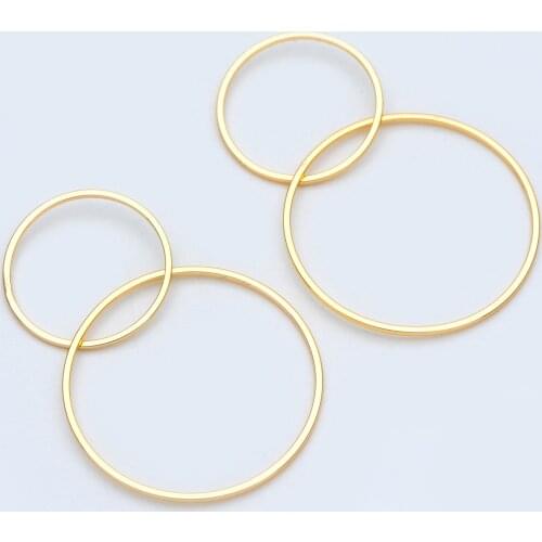 10pcs Gold Linked Circles, two ring Pendant, Interlocking rings, two linked circles, Entwined Circle 20mm and 25/30mm (GB-1300)