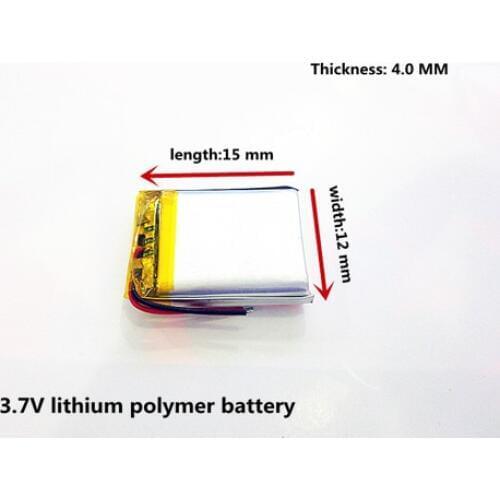 3.7V polymer lithium battery 401215 MP3 MP4 60MAH Bluetooth headset small toy sound