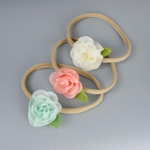 3pcs/set Baby Girls Floral Headband Stretchy Nylon Headbands for Kids Cute Flower Headband Set Newborn-Adult Hair Accessories
