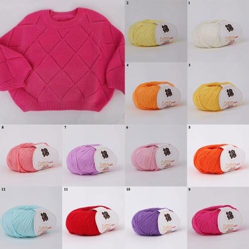 50g/ball 100% Merino wool yarn DIY Hand knitted Crochet scarf clothes Yarn Thread Autumn/winter Soft Medium-roving wool yarn