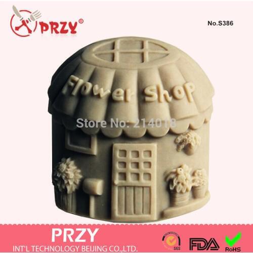 Freeshipping Flower Workshop Soap mold & fondant Cake decoration mold High-quality Handmade soap mold No.S386