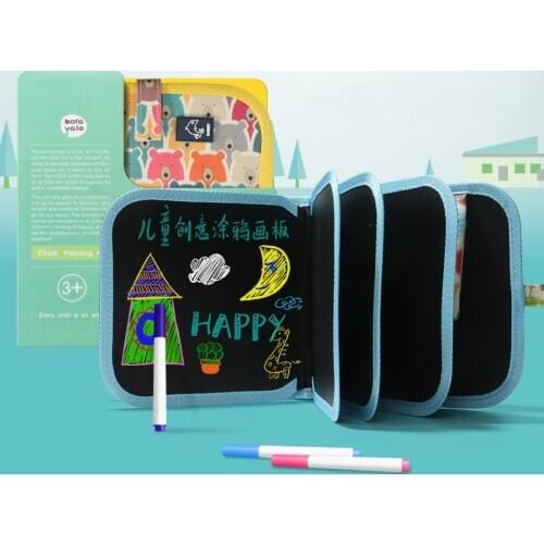 1 Set Portable Painting Book Graffiti Writing Board Erasable Drawing Board Drawing Book Kids Card Books For 3 Year Kids Gift