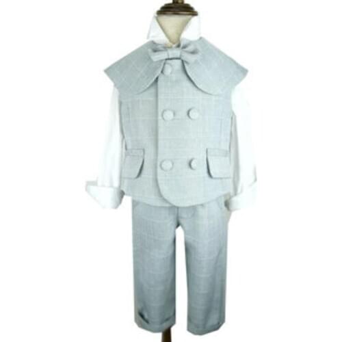 New Childrens suits British style Set plaid Children Kid Suits 3pcs birthday Party