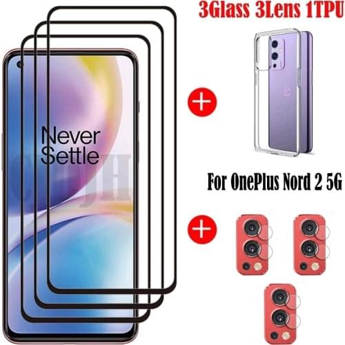 For Oneplus Nord 2 5G Glass For Oneplus Nord 2 5G Tempered Glass Full Screen Protector For Oneplus Nord 2 5G Lens Film