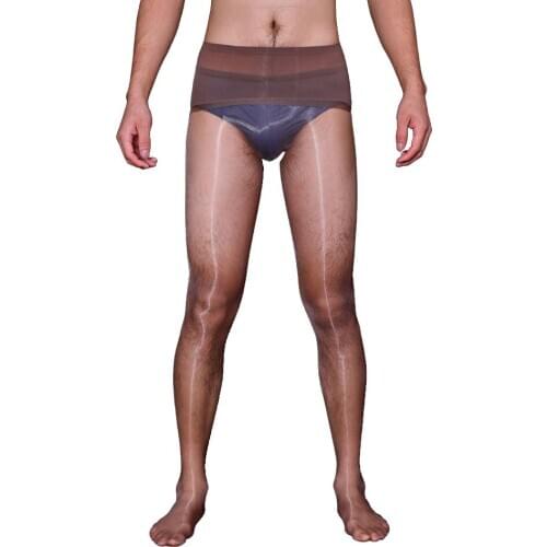 Breathable Gay Pants-Hoses Ultrathin 1D 912 Needle Pantyhose Transparent Loungewear Fun Nylon Tights Unisex Open Crotch Stocking