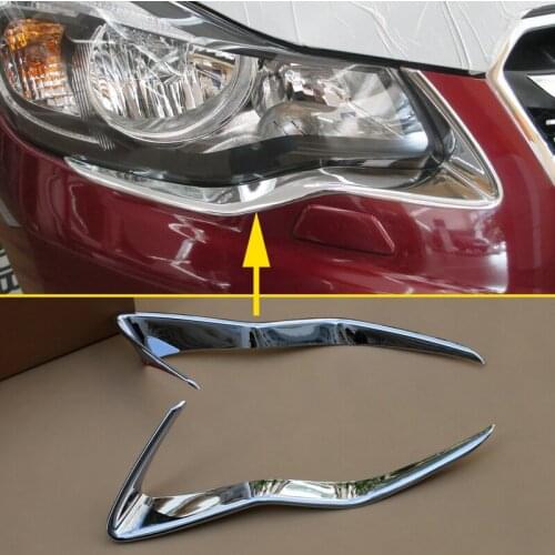Chrome Molding Fit For Subaru XV Accessories Headlight Head Light Lamp Cover Trim Frame Decoration 2012 2013 2014 2015 2016