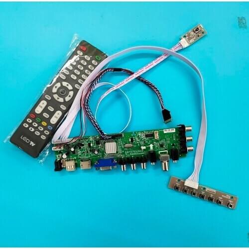 Kit For B156HW01 V4/B156HW01 V5 VGA LED HDMI 1920X1080 40pin TV LVDS USB AV Signal remote DVB-T2 controller board digital WLED