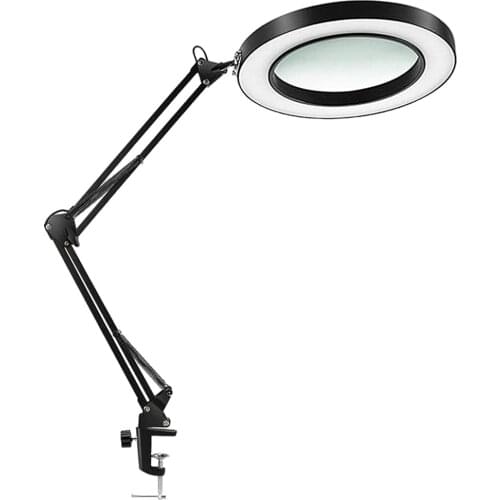 Magnifier Lamp Metal Magnifying Lamp 3-Mode Crafts Jewelry Repair Light