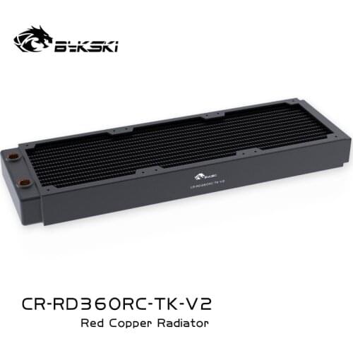 BYKSKI 360mm Copper Radiator for PC Cooling 40mm Thickness for 12cm Fan Water Cooler High performance cooler Radiator 120mm fan