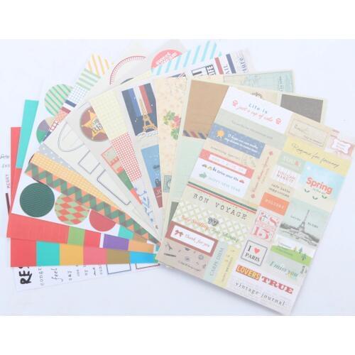 Cute cartoon school kids notebook sticker set,student basic stickers stationery for personal diary planner