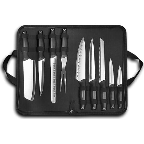 Hotel Chef Special 9-Piece Set Knife Combination Kitchen Full Set Household Nylon Bag Stainless Steel Gift Knife