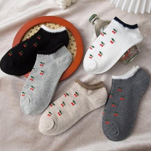 Fashion Women Socks New Ankle Socks Girls Printed Fruit Cute Women Fashion Spring Short Socks Ankle Invisible Socks Girl Summer