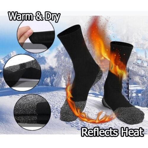 Brand New 2021 Unisex Men Women Winter 35 Aluminized Keep Feet Long Sock Heat Fibers Insulation Below Socks